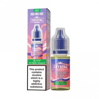 SKE Crystal Blueberry Peach Ice Nic Salt E Liquid – Original Series (10ml)
