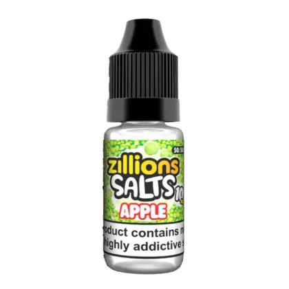 Zillions Salts Apple Nic Salt Vape Juice - 10 Pack - Strength