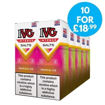 Box of 10 – 10mg (1%) IVG Intense Nic Salts 10ml E-Liquid - Vape Co