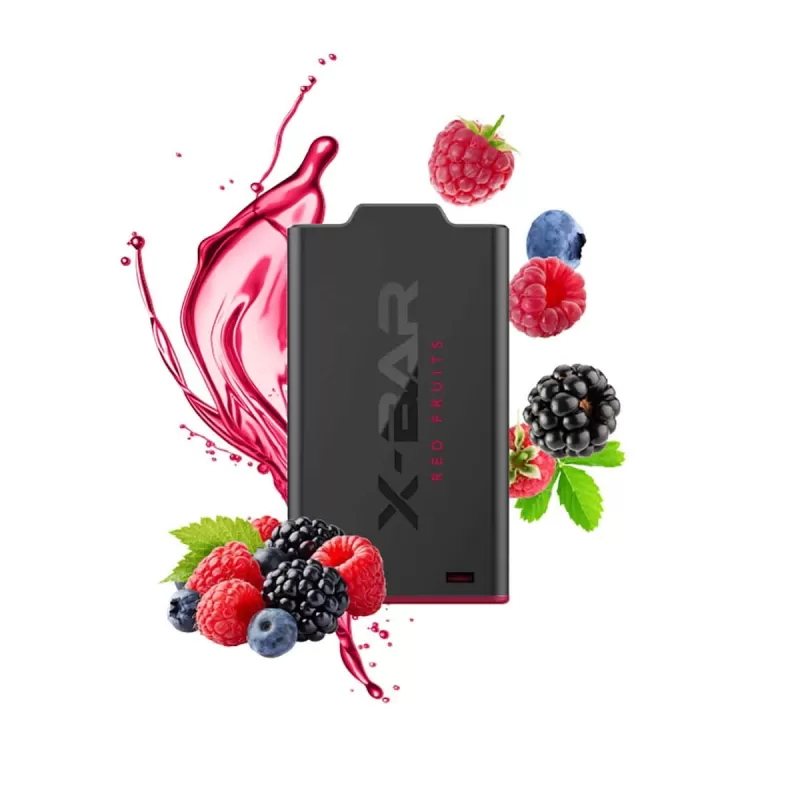 X-Bar – X-Shisha – Pod – Red Fruits (0mg/ml – Nikotinfrei) - X-Bar / Propylenglykol / pflanzliches Glycerin / Aromastoffe - Image 2