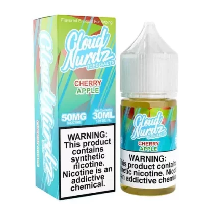 Cloud Nurdz Salts Iced Cherry Apple Synthetic Nicotine 30ml E-Juice - Eliquidsupply
