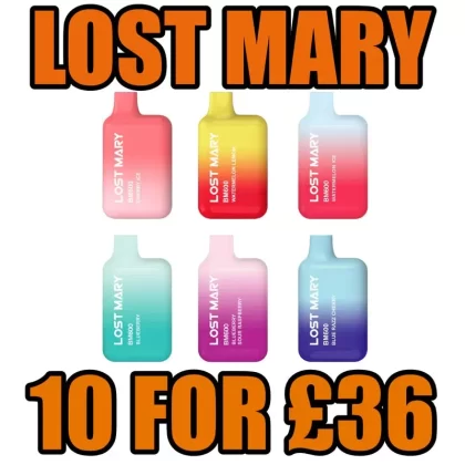 Lost Mary Disposable Vape Bars BM600, All Flavours
