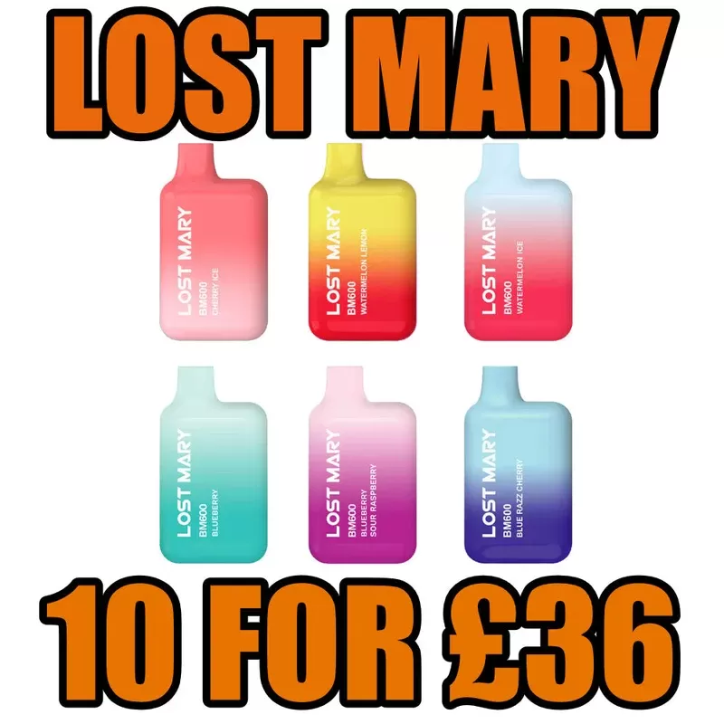 Lost Mary Disposable Vape Bars BM600, All Flavours