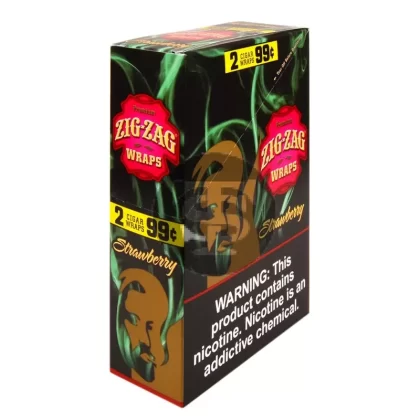 Zig Zag Wraps Premium Strawberry Bash 25 Packs of 2, Pre-Priced 99c