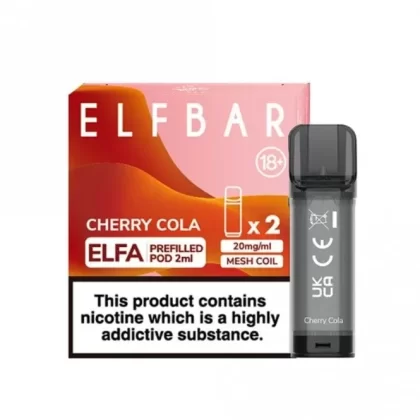 Elf Bar Elfa Cherry Cola Nic Salt E Liquid Pods – Elfa Series (2 x 2ml)