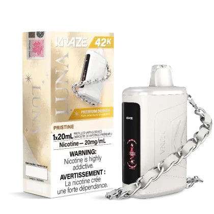 Kraze Luna 42K Pristine Pineapple and Coconut Ice Disposable Vape - Vape Product, 20MG (ONT-TAX)