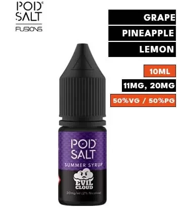 Evil Cloud Summer Syrup Nic Salt E Liquid by Pod Salt Fusions