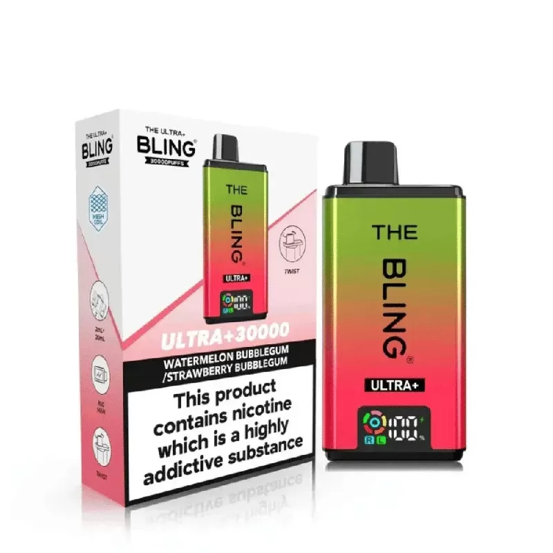 The Bling Ultra Plus 30K Vape Kit Watermelon Bubblegum