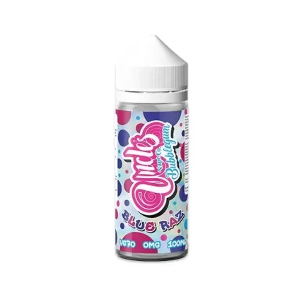 BLUE RAZ BUBBLEGUM E LIQUID BY UNCLES VAPE CO 100ML 70VG