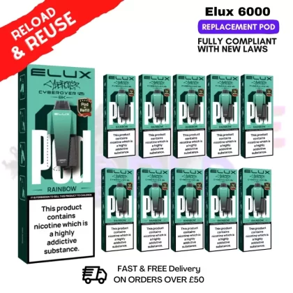 Rainbow Elux 6K Replacement Pods Box Of 10