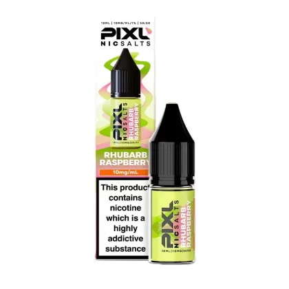 Pixl Rhubarb Raspberry Nic Salt E-Liquid - 10 Pack - 20mg