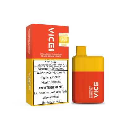 Vice Box Rechargeable Disposable Vape – 6000 Puffs – Strawberry Banana Ice