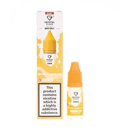 White Peach Razz Nic Salt E-Liquid by Crystal Clear - 10mg
