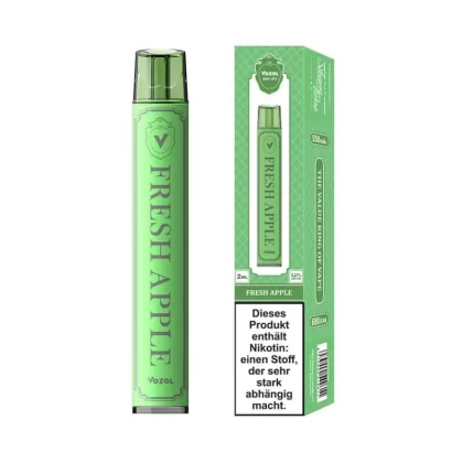 VOZOL BAR Lite 600 – Fresh Apple - Vozol / Apfel / Propylenglykol / pflanzliches Glycerin / Nikotinsalz / Aromastoffe / 400 mAh / 20mg/ml / ca. 500