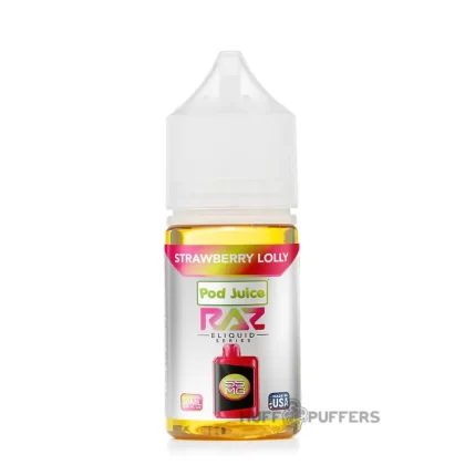 Pod Juice X Raz Salt – Strawberry Lolly 30mL - Vape Product, Vape Product