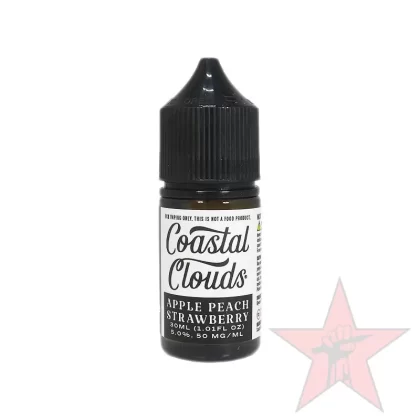Coastal Clouds – Apple Peach Strawberry – Salt Nic – 30mL - Vape Product