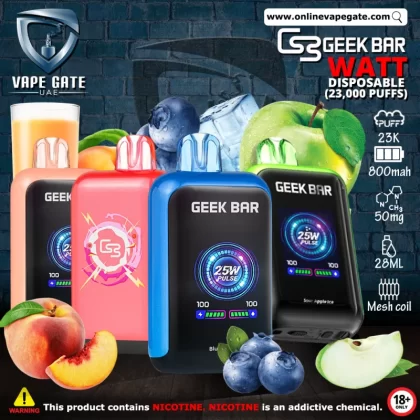 Geek Bar Watt Disposable Vape (23,000 Puffs) - 50 mg / Blueberry Ice