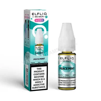 ELFBAR ELFLIQ Peace Mint Nic Salt E-Liquid - Vapestreams Co