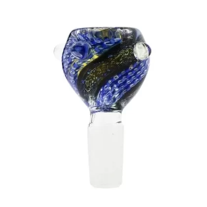 Bowl | Dichroic Glass Striped Bowl | 14mm – Assorted Colors