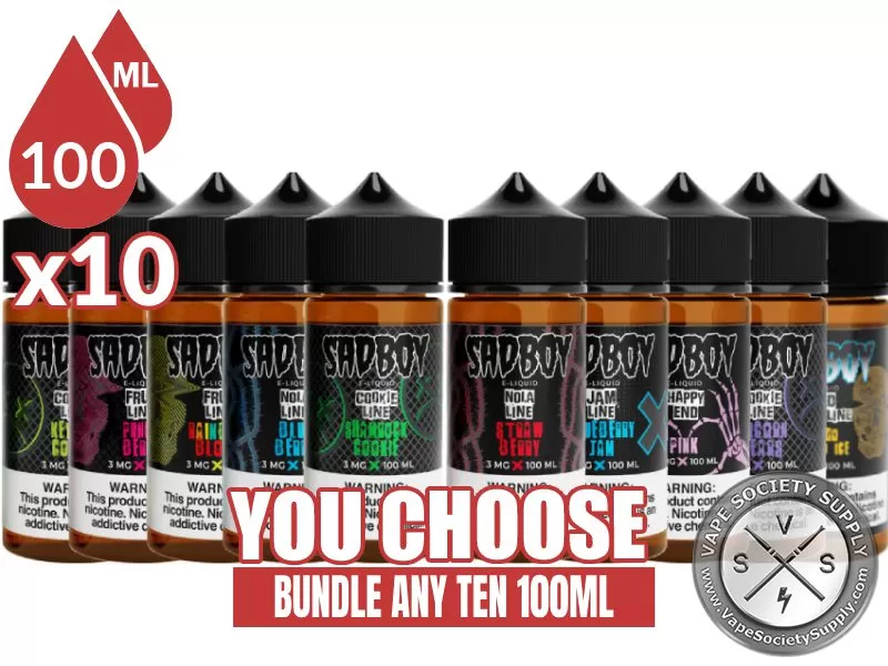 SadBoy E-Liquid Bundle 10x100ml (1000ml)