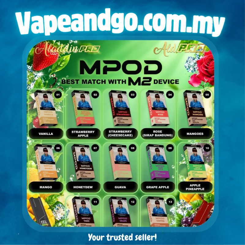 Aladdin Pro MPod 2ml Flavour Pod - Vanilla, Strawberry Apple