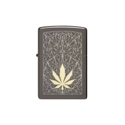 Zippo Lighter – Cannabis Prism Leaf Design