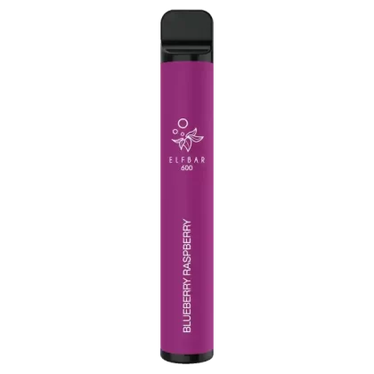 ELF BAR 600 – Blueberry Raspberry - Himbeere / Blaubeere / Elf Bar / 20mg/ml / 550 mAh / Propylenglykol / pflanzliches Glycerin / Aromastoffe / Nikotin / ca. 600