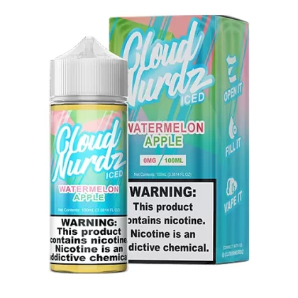Watermelon Apple Iced by Cloud Nurdz 100ml - Vape Product, Vape Product