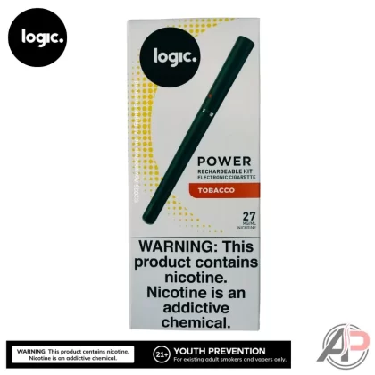 Logic Power Starter Kit Device - Menthol 2.7%/27mg Nicotine, Tobacco 2.7%/27mg Nicotine (4084F1)