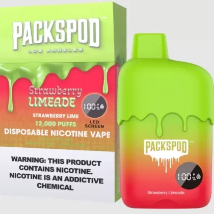 Packspod Disposables [12000 puffs] – Strawberry Limeade - Vape Store