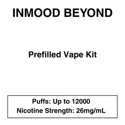 Inmood Beyond Closed Pod Vape Kit with reusable battery – up to 12000 Puffs – 26mg/ml Nicotine changeable pod-Kit - Vapeys Co Nz
