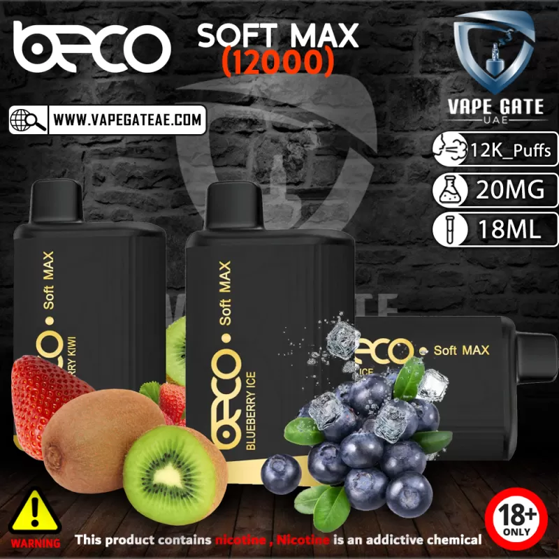 BECO SOFT MAX DISPOSABLE VAPE (12000 PUFFS) - 20 mg / Mango Ice
