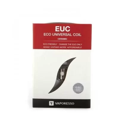 Vaporesso EUC Ceramic and Traditional Coils – Singles or Packs - Single Coil, Pack of 5 x Coils; EUC 0.6ohm (40-55W), EUC Ccell 1ohm (10-13W)
