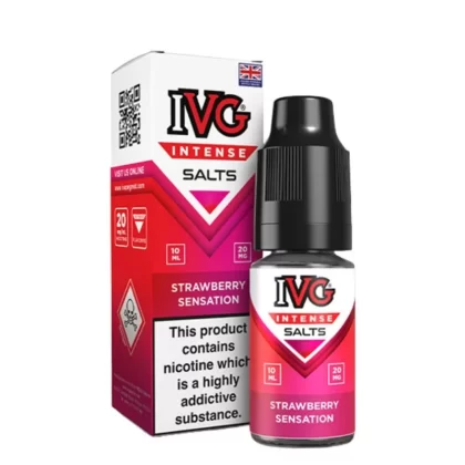 Strawberry Sensation Nic Salts E-Liquid Intense Salts Series by IVG (10ml) - 10mg