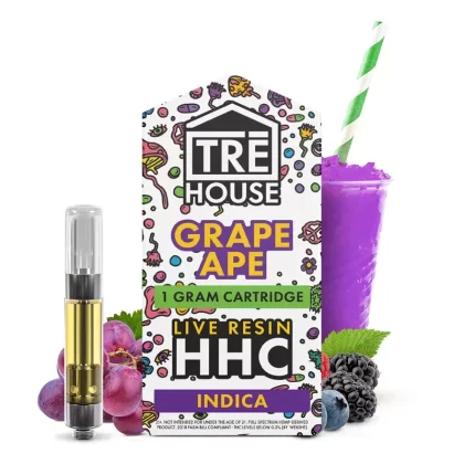 Live Resin HHC Cartridge – Grape Ape – Indica 1g - Vape Store