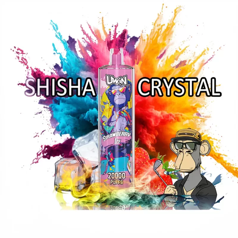 Uwin Shisha Hookah 20K Mesh Coil Disposable Vape - Blueberry On Ice, Kiwi Passion Fruit Guava; 3-nicotine, 2-nicotine