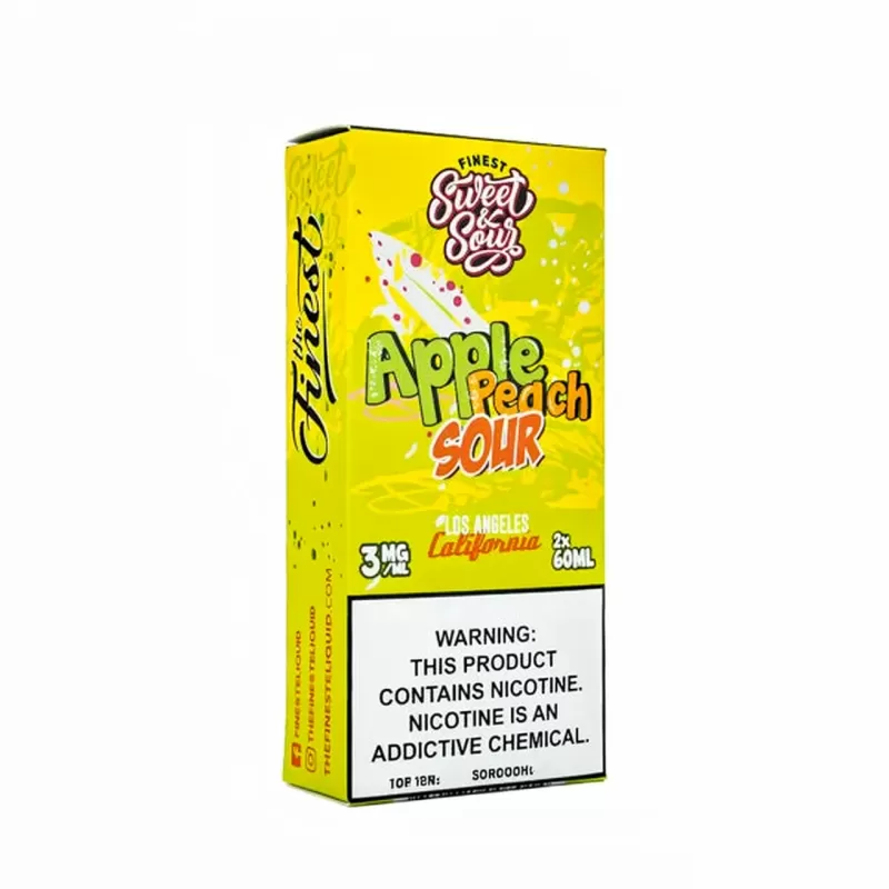 The Finest E-Liquid Sweet & Sour Apple Peach Sour 120ml - Image 3