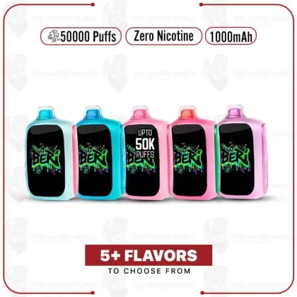 Beri Crush Zero Nicotine 50K Puff Disposable - Blue Razz, Grape Ice (DDEC8E)