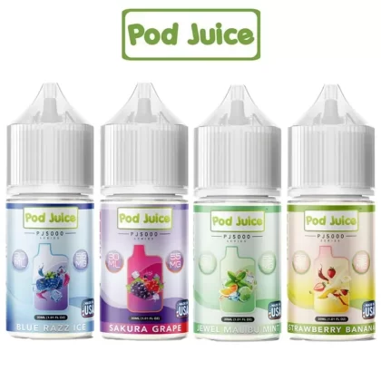 Pod Juice PJ5000 Series E-juice 30ml - Flavor#Malibu>Strawberry Mango>Strawberry Watermelon>Cranberry Grape>Peach Mango Watermelon>Kiwi Dragon Berry>Sakura Grape>Blue Razz Ice>Watermelon Ice
