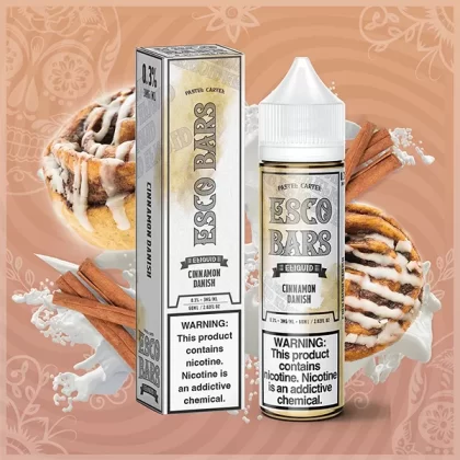 Sale $10.28 – Cinnamon Danish by Esco Bars Eliquid 60mL
