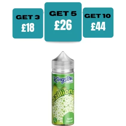 Kingston Gazillion Edition 100ML E-Liquid Shortfill - Blue Raspberry / No