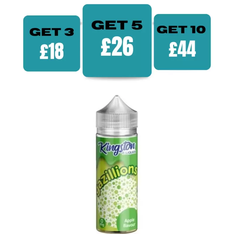 Kingston Gazillion Edition 100ML E-Liquid Shortfill - Blue Raspberry / No