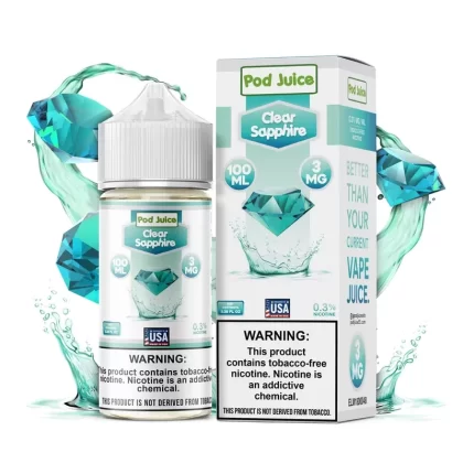 Pod Juice Freebase Nicotine – Clear Sapphire