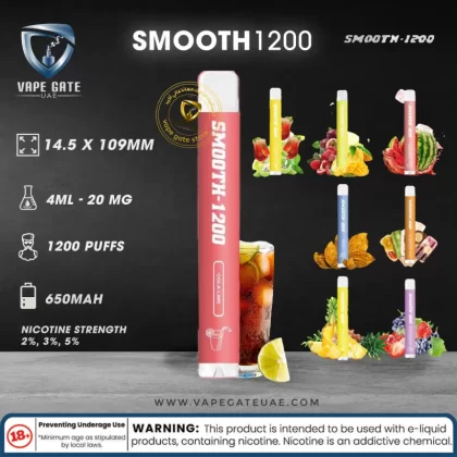 SMOOTH DISPOSABLES (20MG - 1200 Puffs) - Fruit Bazaar V2