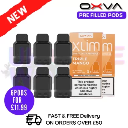 Triple Mango Oxva Xlim Flavoured Pre-filled Pod Cartridges – £1.69