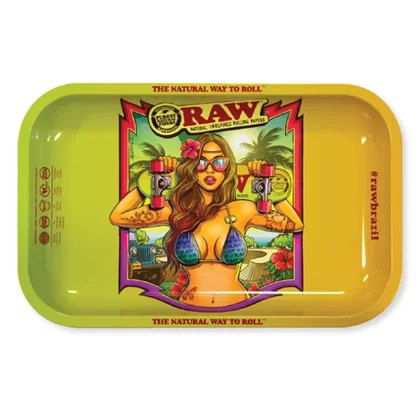 RAW Brazil Metal Rolling Tray – 11in