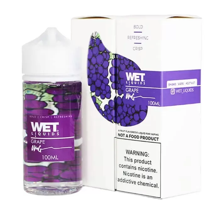 WET LIQUIDS Grape E-liquid – 100ml - Vapebazaar Pk