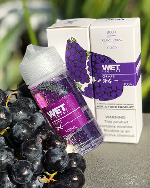 WET LIQUIDS Grape E-liquid – 100ml - Vapebazaar Pk - Image 2