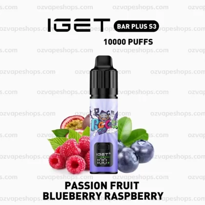 IGET Bar Plus S3 Kit – Passion Fruit Blueberry Raspberry - Ozvapeone