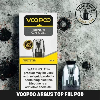 VOOPOO Argus Top Fiil Pod Cartridge 2ml/3ml In UAE - 0.4 Ω – 3ml, 0.7 Ω- 2ml